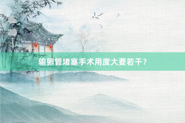 输卵管堵塞手术用度大要若干？
